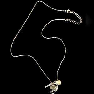 BOGO: Gold Tone Tree, Heart & Gems Necklace